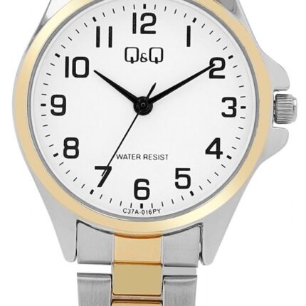 Q&Q Stainless Steel Bicolor Band Watch 3ATM (Women's) C37A-017PY