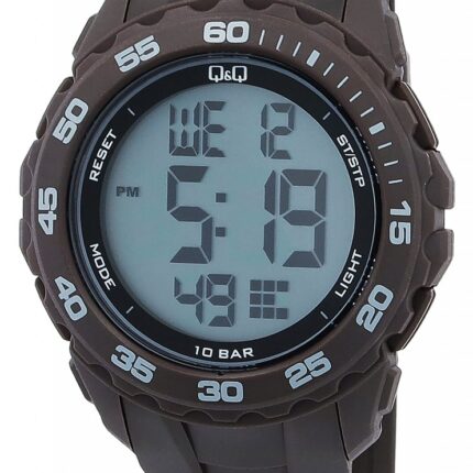 Q&Q Silicon Brown Band Digital Watch 10ATM (Men's) G06A-010VY