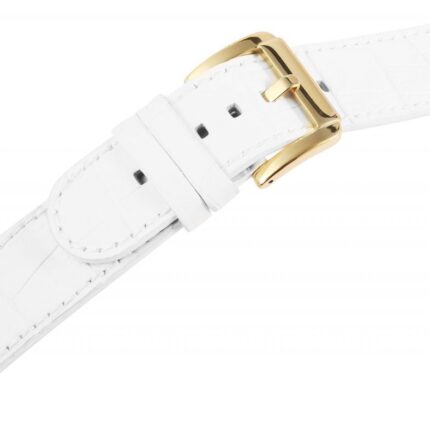 Just Echtleder Armband, Kroko Optik, flach, 22 mm Stegbreite, Dornschließe