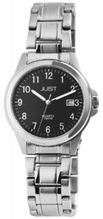 Just "Baroon" Herrenuhr mit Edelstahlband, 3-Zeiger, Datumsanzeige