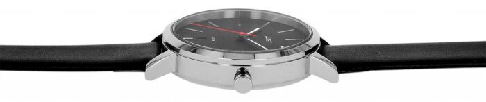 Just Basicuhr mit Echtlederarmband, Datumsanzeige, 5 ATM - Image 5