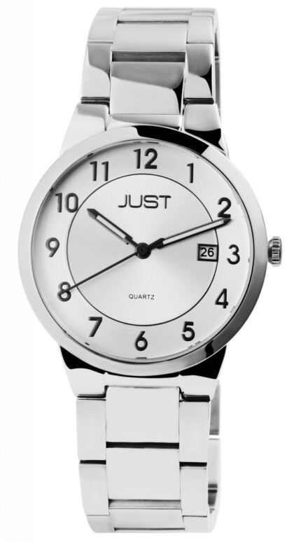 JUST Herrenuhr mit Edelstahlgehäuse und Edelstahlband
