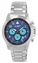 JUST Herrenuhr "Talor" Chronograph mit Edelstahlband, Ø 45 mm