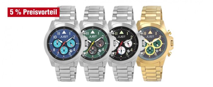 JUST Herrenuhr "Talor" Chronograph mit Edelstahlband, Ø 45 mm - Image 16