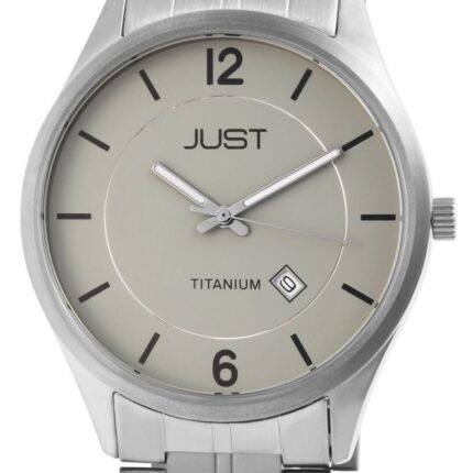 Just Herrenuhr mit Gliederarmband, Titan, 5 ATM