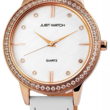 Just Watch Analog Damenuhr Oberseite Echtlederband
