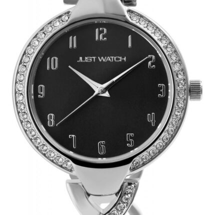 Just Watch Damenarmbanduhr mit Edelstahlband und Similibesatz