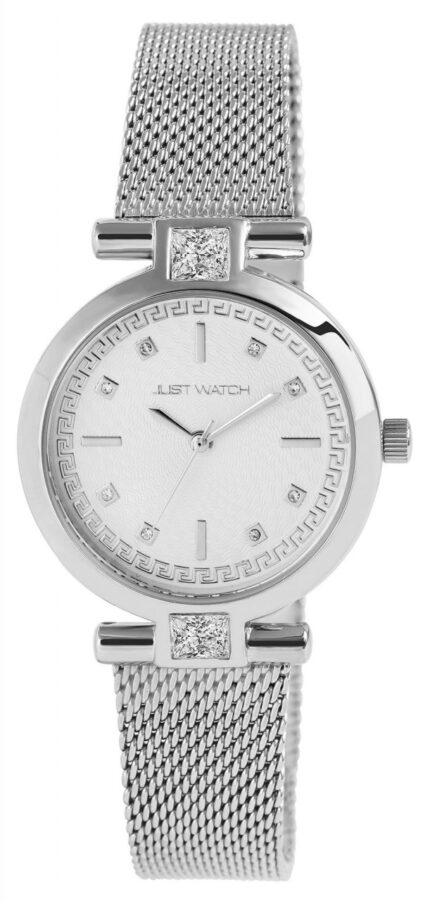 Just Watch Damenarmbanduhr, Milanesearmband, Edelstahl