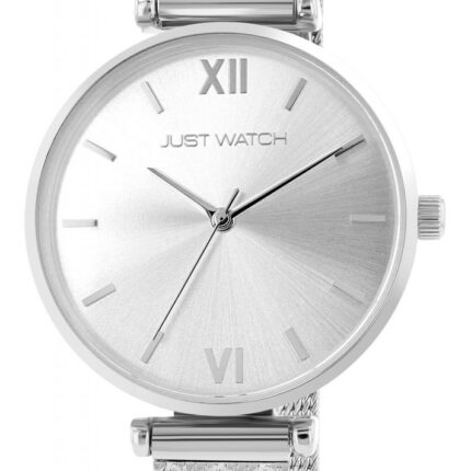 Just Watch Damenuhr, Milanaisearmband, Edelstahl