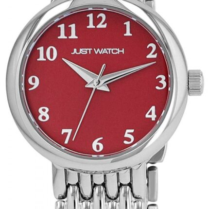 JUST WATCH Damenuhr "Akari" mit Edelstahlband, geflochten, Ø 28 mm, 5 ATM, si...