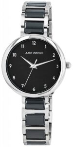 JUST WATCH Damenuhr "Alma" mit Edelstahl-Keramikband, Ø 33 mm, 5 ATM