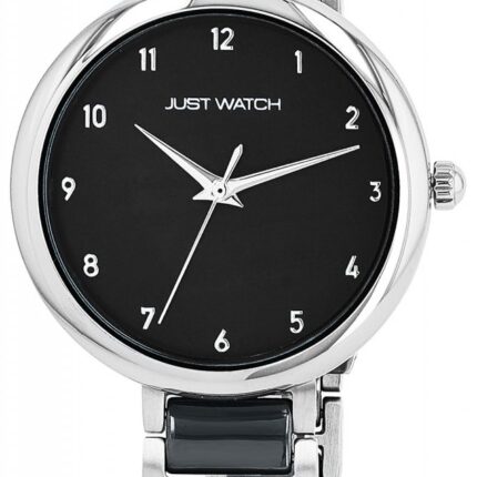 JUST WATCH Damenuhr "Alma" mit Edelstahl-Keramikband, Ø 33 mm, 5 ATM