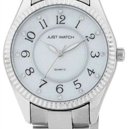 JUST WATCH Damenuhr "Lunaria" mit Edelstahlarmband, Simili, Ø 32 mm