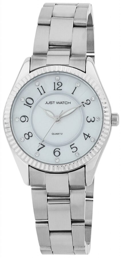JUST WATCH Damenuhr "Lunaria" mit Edelstahlarmband, Simili, Ø 32 mm