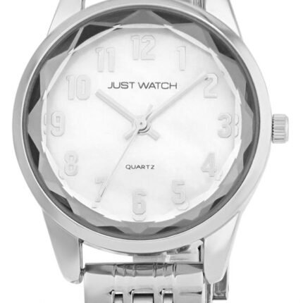 JUST WATCH Damenuhr "Valentia" mit Edelstahlband, Perlmutt, Ø 30 mm