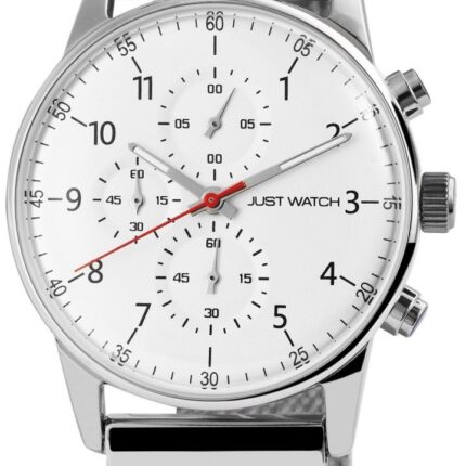 Just Watch Herrenuhr "Connor" Chronograph, Milanaiseband, Edelstahl , Ø 41 mm