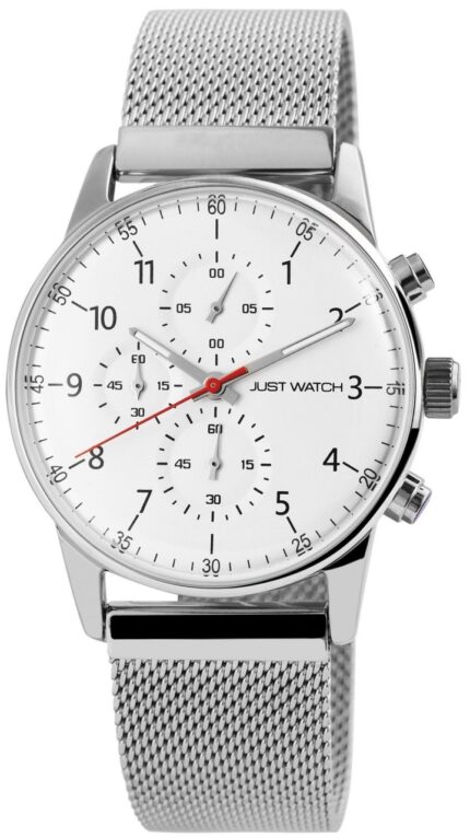 Just Watch Herrenuhr "Connor" Chronograph, Milanaiseband, Edelstahl , Ø 41 mm