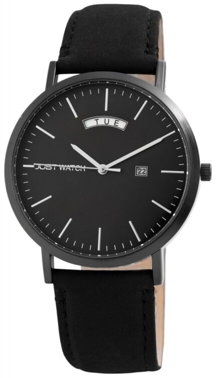 Just Watch Herrenuhr "David" mit Echtlederband, Ø 43 mm