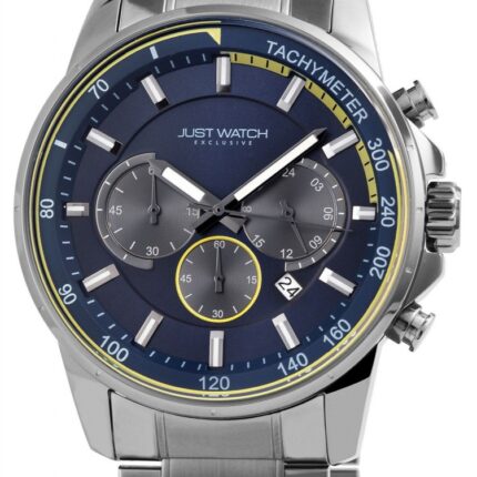 JUST WATCH EXCLUSIVE Herrenuhr "Charlie" Chronograph mit Edelstahlband, Ø 46 mm