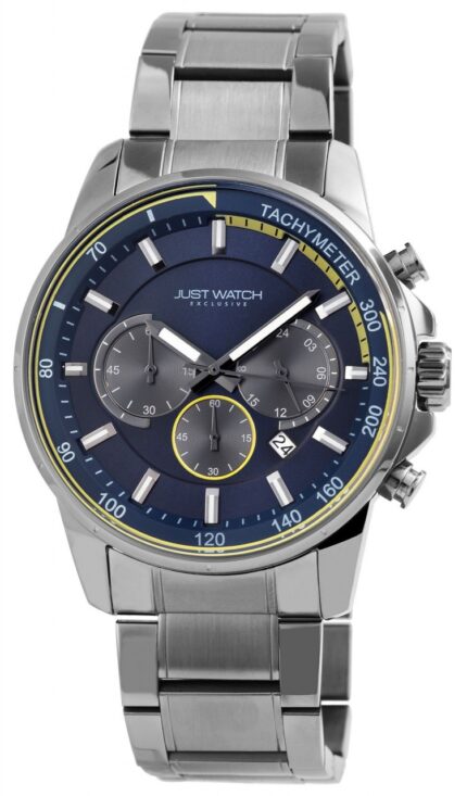 JUST WATCH EXCLUSIVE Herrenuhr "Charlie" Chronograph mit Edelstahlband, Ø 46 mm