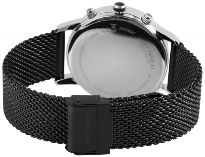 JUST WATCH EXCLUSIVE Herrenuhr "Albert" Chronograph, Edelstahl, Milanaise, Ø ... - Image 3