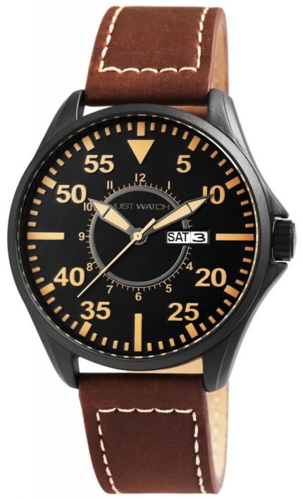 Just Watch Herrenuhr "Austin" mit Echtlederband, Ø 45 mm