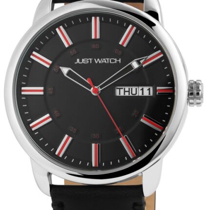 Just Watch Herrenuhr "Gregory" mit Echtlederband, Ø 44 mm