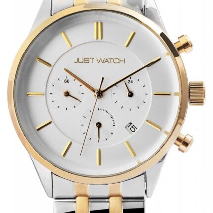 Just Watch Herrenuhr "Preston" Chronograph mit Edelstahlband, Ø 43 mm