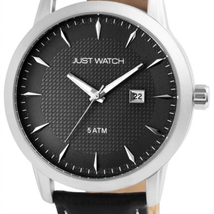 JUST WATCH Herrenuhr mit Echt Lederband
