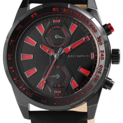 Just Watch Herrenuhr "Thobie" Multifunktion mit Echtlederarmband, Ø 44 mm