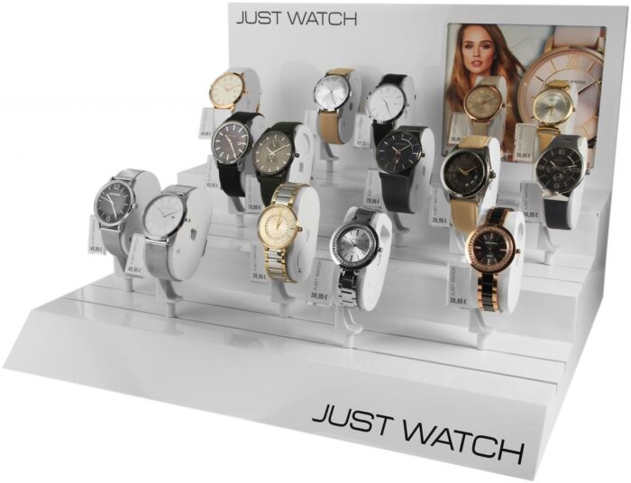 Just Watch Display für Uhren, Holz, weiß - Image 2