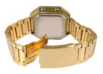 Q&Q Digitaluhr mit Gliederarmband, 5 ATM, goldfarben - Image 3