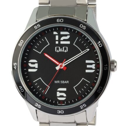 Q&Q Herrenuhr mit Gliederarmband, 5 ATM, sportliches Design