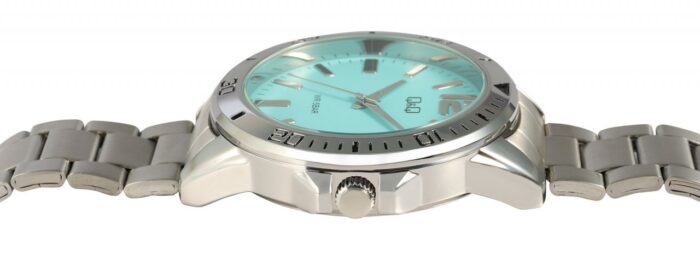 Q&Q Herrenuhr, Edelstahlarmband, silberfarben/gelb, 5 ATM, Ø 44 mm - Image 5