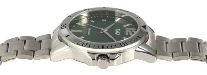 Q&Q Herrenuhr, Edelstahlarmband, silberfarben/gelb, 5 ATM, Ø 44 mm - Image 8