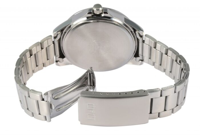Q&Q Herrenuhr, Edelstahlarmband, silberfarben/gelb, 5 ATM, Ø 44 mm - Image 9