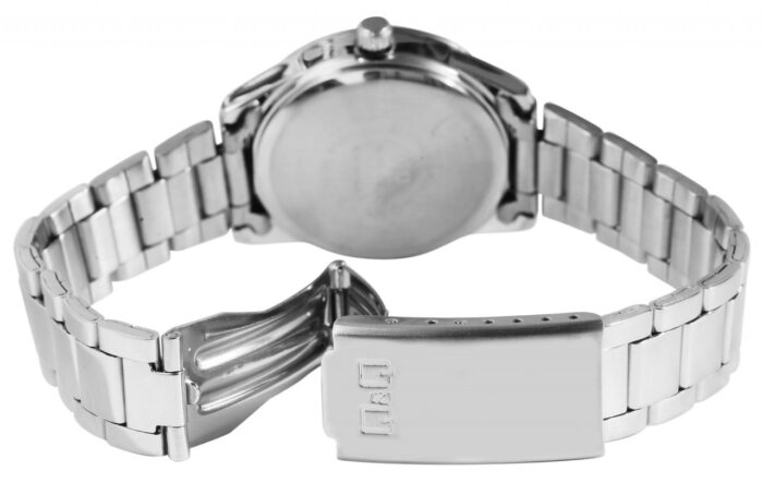 Q&Q Damenuhr, Metall, Edelstahlarmband, silberfarben, 5 ATM, Ø 31 mm - Image 3