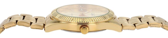 Q&Q Herrenuhr mit Edelstahlarmband, 5 Bar, goldfarben - Image 2