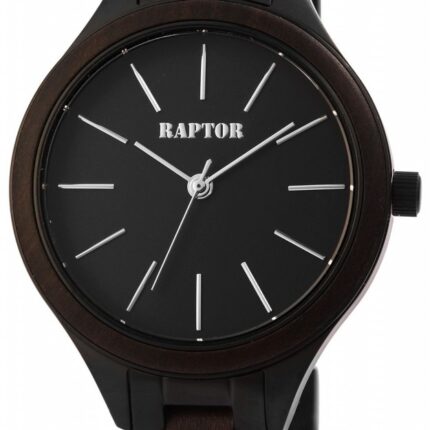 Raptor Damenuhr "Laila" aus Edelstahl mit Holz