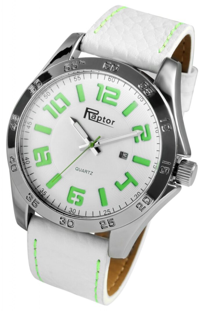 Raptor Herrenuhr "Fereon" mit Oberseite Echtleder/ Unterseite Lederimitatarmband - Image 4