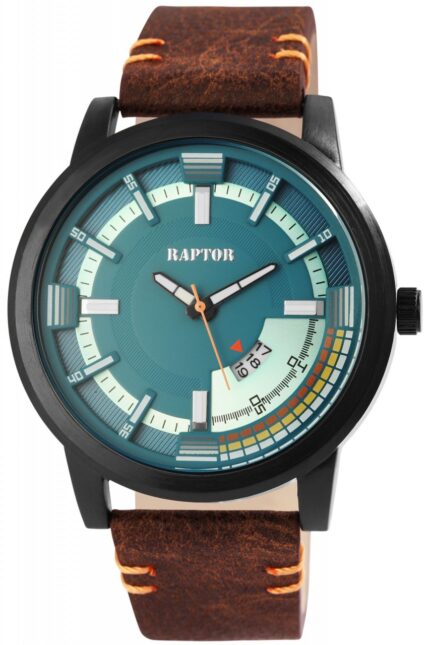 Raptor Herrenuhr "Accom" mit Echt Lederband