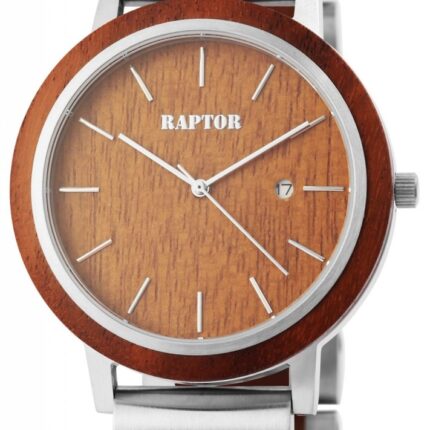 Raptor Herrenuhr "Unathi" aus Holz und Edelstahl