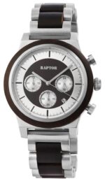 Raptor Limited Herrenchronograph "Brios" aus Edelstahl und Holz