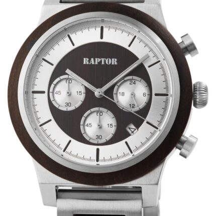 Raptor Limited Herrenchronograph "Brios" aus Edelstahl und Holz