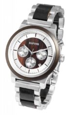 Raptor Limited Herrenchronograph "Brios" aus Edelstahl und Holz - Image 4