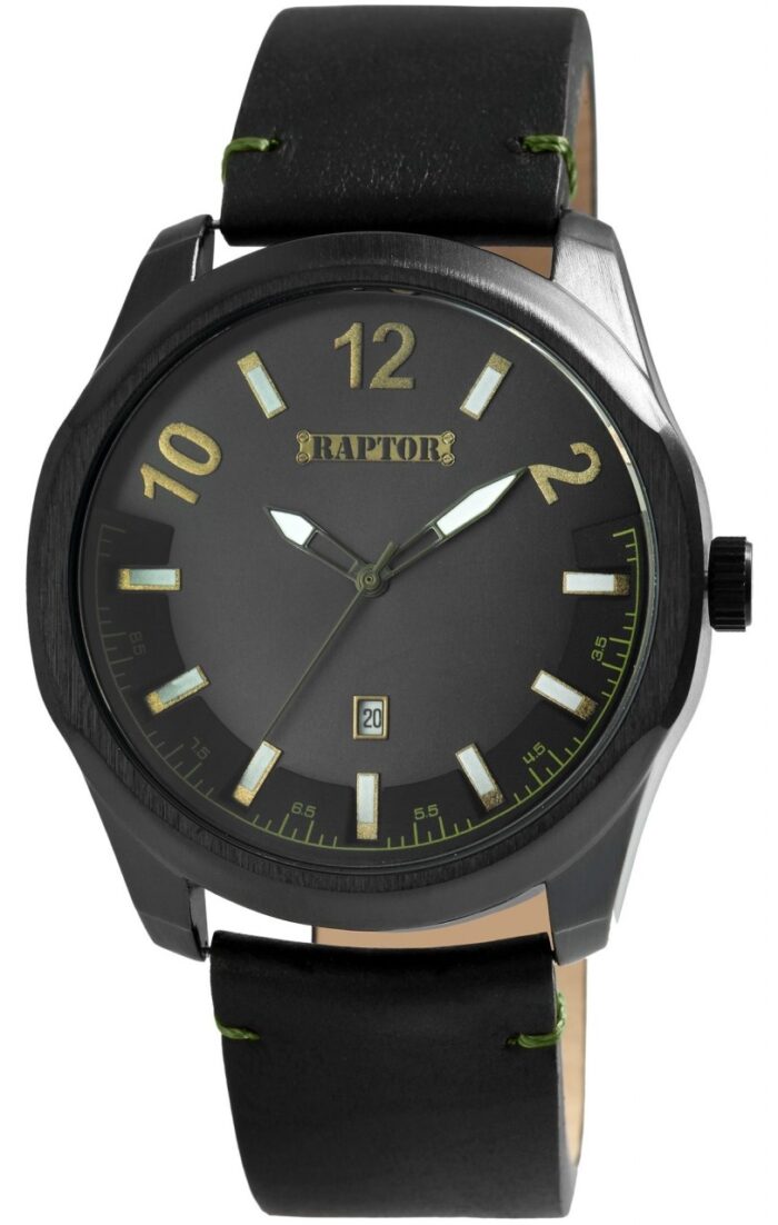 Raptor Herrenuhr "Charley" mit Echtlederarmband, Datumsanzeige - Image 5