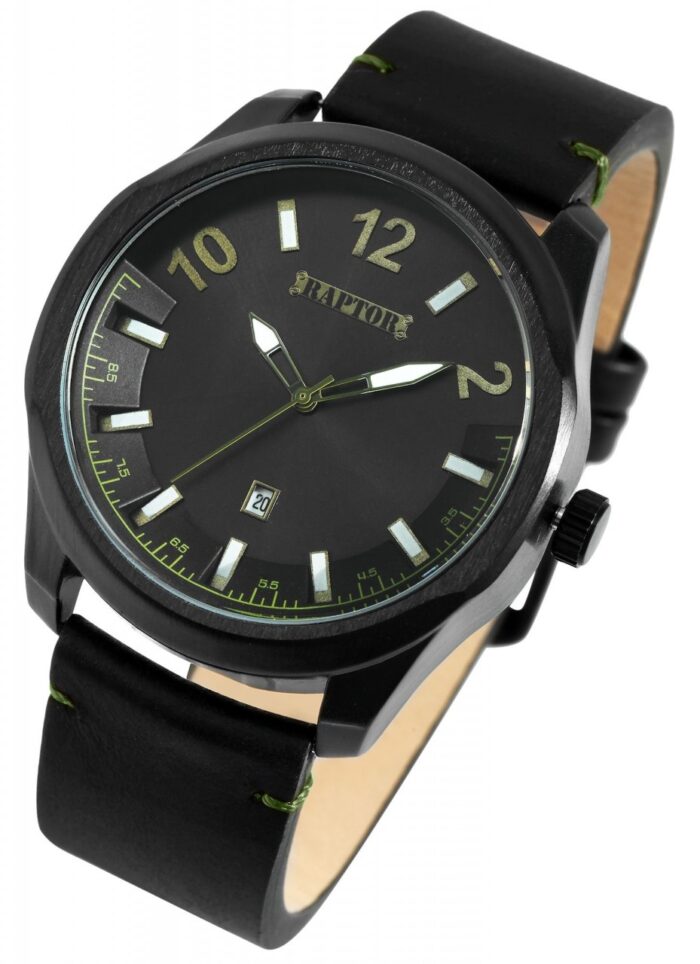 Raptor Herrenuhr "Charley" mit Echtlederarmband, Datumsanzeige - Image 8