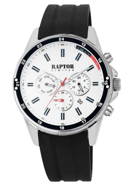 Raptor Limited Herren Multifunktionsuhr mit Silikonarmband