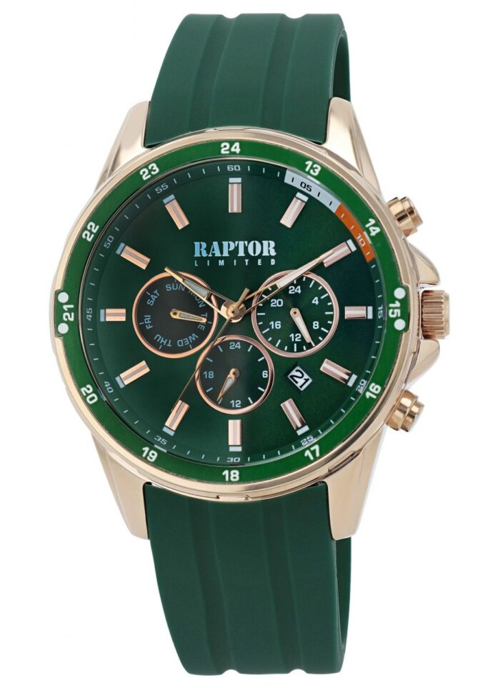 Raptor Limited Herren Multifunktionsuhr mit Silikonarmband - Image 9