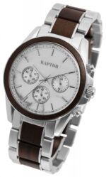 Raptor Herrenchronograph "Chiko" aus Edelstahl und Holz - Image 4